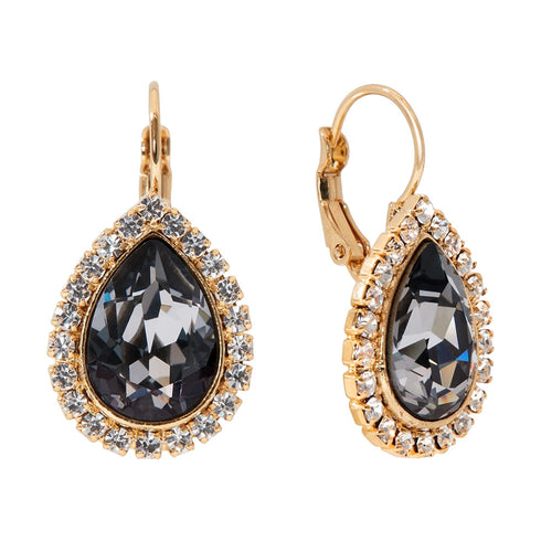 Auskarai "Debesų Lašas (Sidabrinė Naktis)" su Swarovski™ kristalais